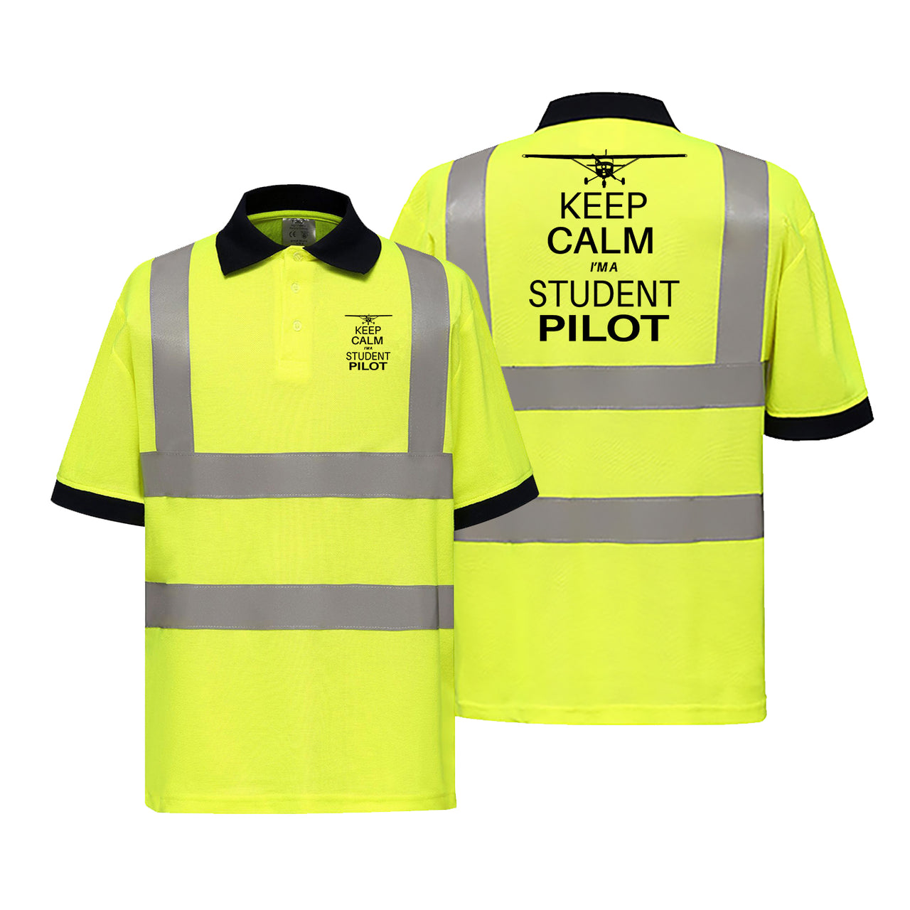 Student Pilot Designed Reflective Polo T-Shirts