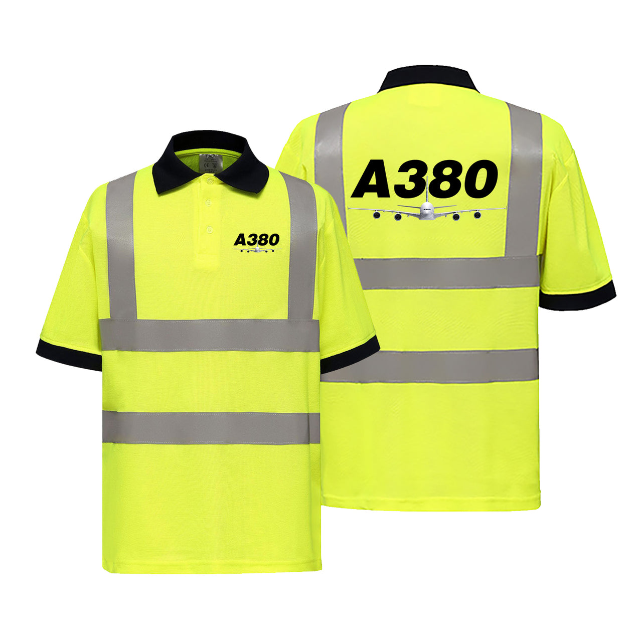 Super Airbus A380 Designed Reflective Polo T-Shirts
