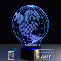Thumbnail for Colour Changing World Map (America) Shape Led Table Lamps