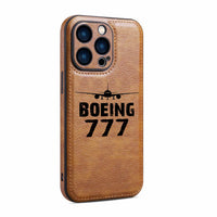 Thumbnail for Boeing 777 & Plane Designed Leather iPhone Cases