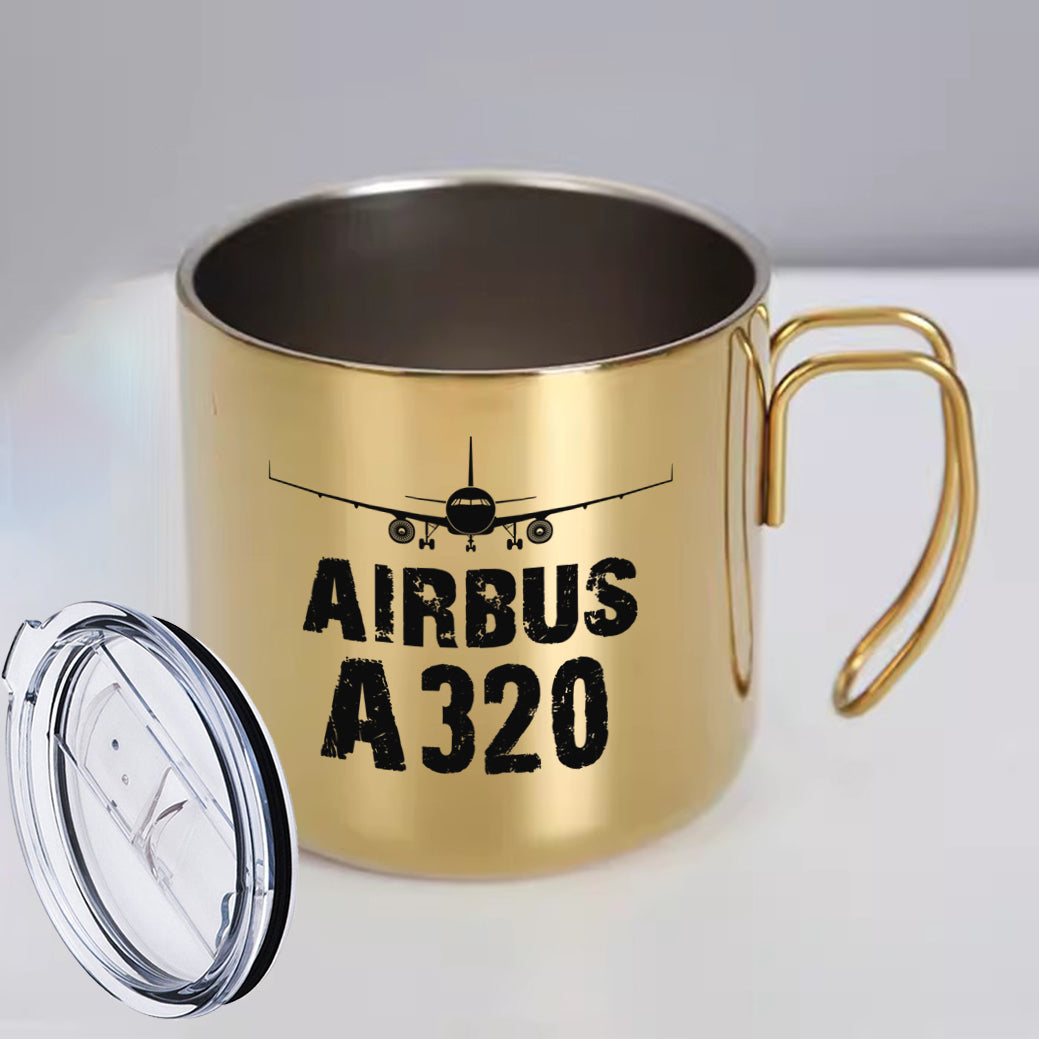 Airbus A320 & Plane Designed Stainless Steel Portable Mugs