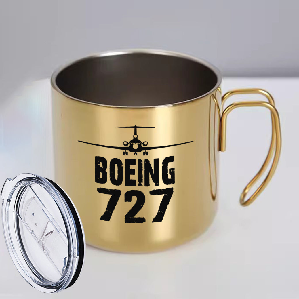 Boeing 727 & Plane Designed Stainless Steel Portable Mugs
