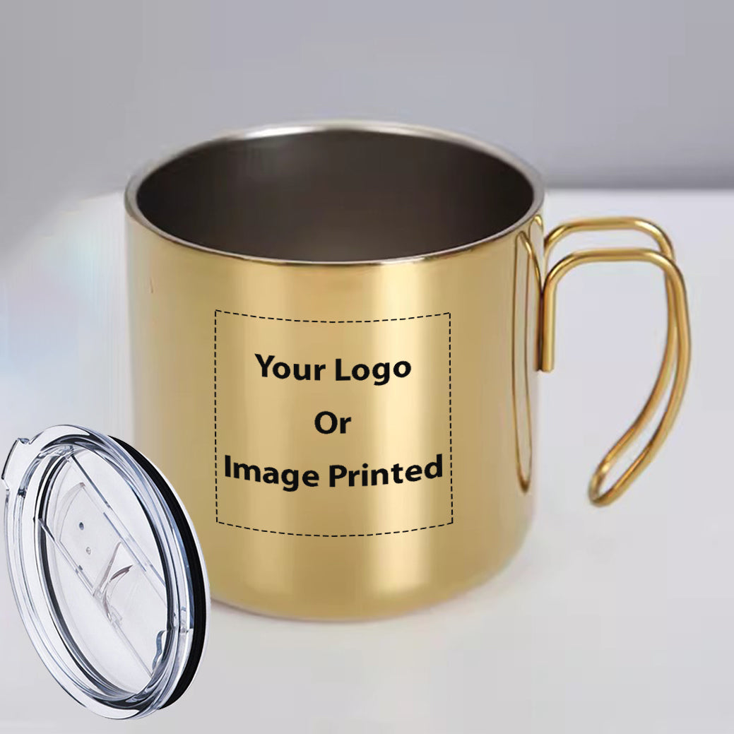 Custom Design Image Logo Designed Stainless Steel Portable Mugs