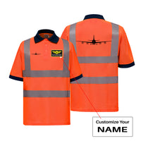 Thumbnail for Boeing 747 Silhouette Designed Reflective Polo T-Shirts
