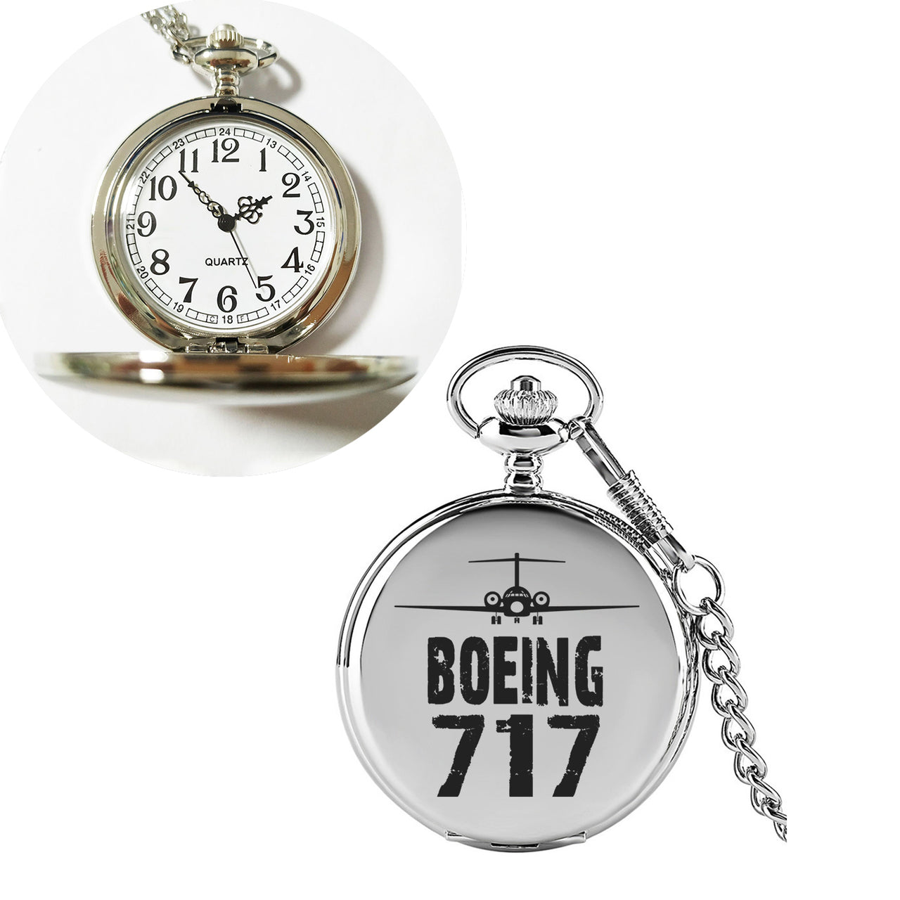 Boeing 717 & Plane Designed Pocket Watches