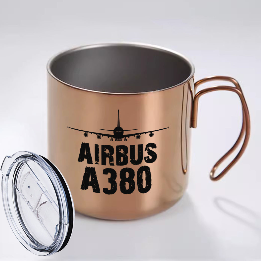 Airbus A380 & Plane Designed Stainless Steel Portable Mugs