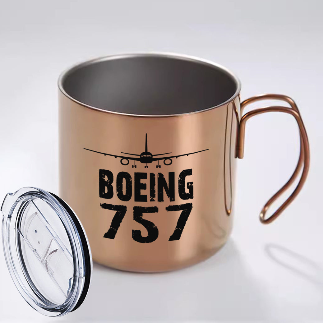 Boeing 757 & Plane Designed Stainless Steel Portable Mugs