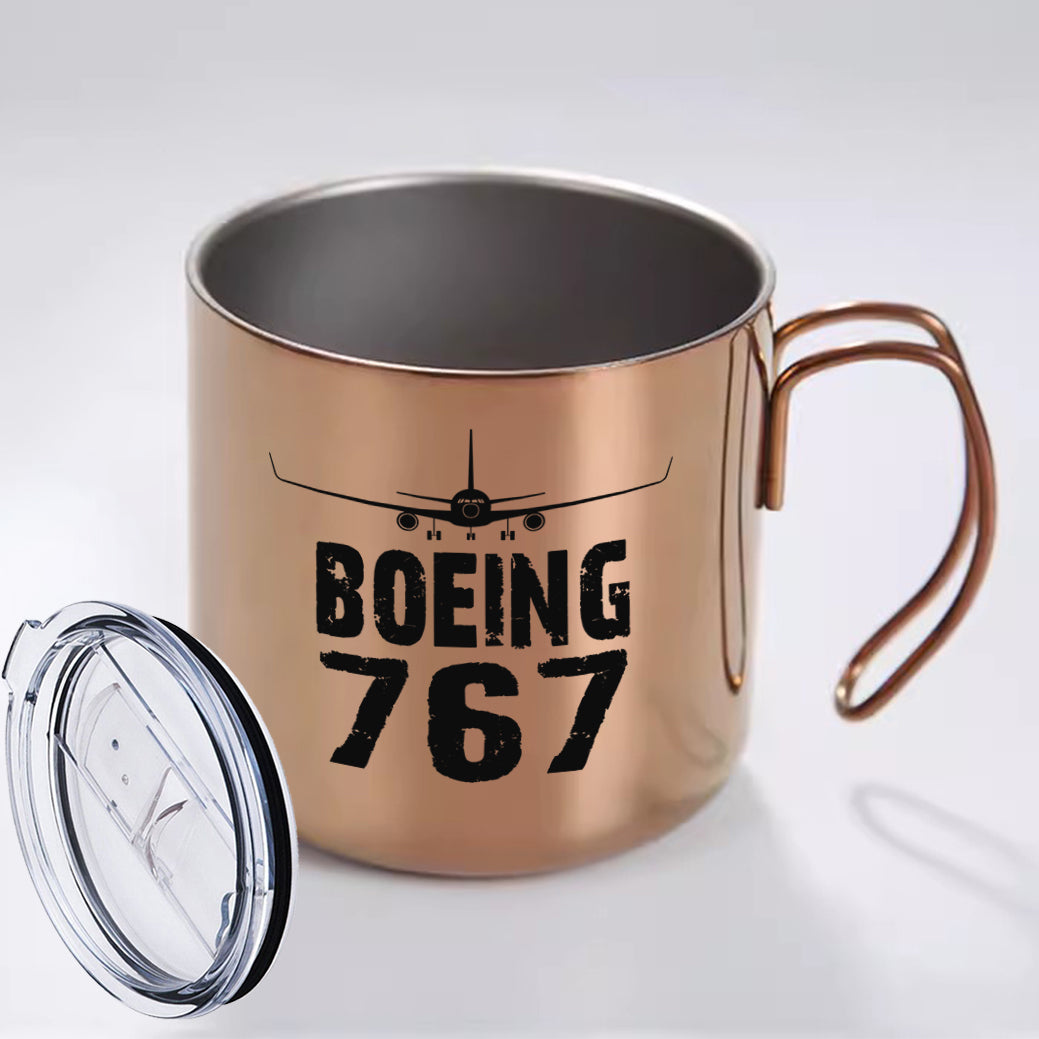 Boeing 767 & Plane Designed Stainless Steel Portable Mugs
