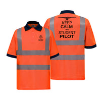 Thumbnail for Student Pilot Designed Reflective Polo T-Shirts