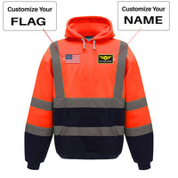 Thumbnail for Custom Name & Badge & Flag Designed Reflective Hoodies