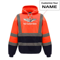 Thumbnail for Custom Name (US Air Force & Star) Designed Reflective Hoodies