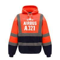 Thumbnail for Airbus A321 & Plane Designed Reflective Hoodies