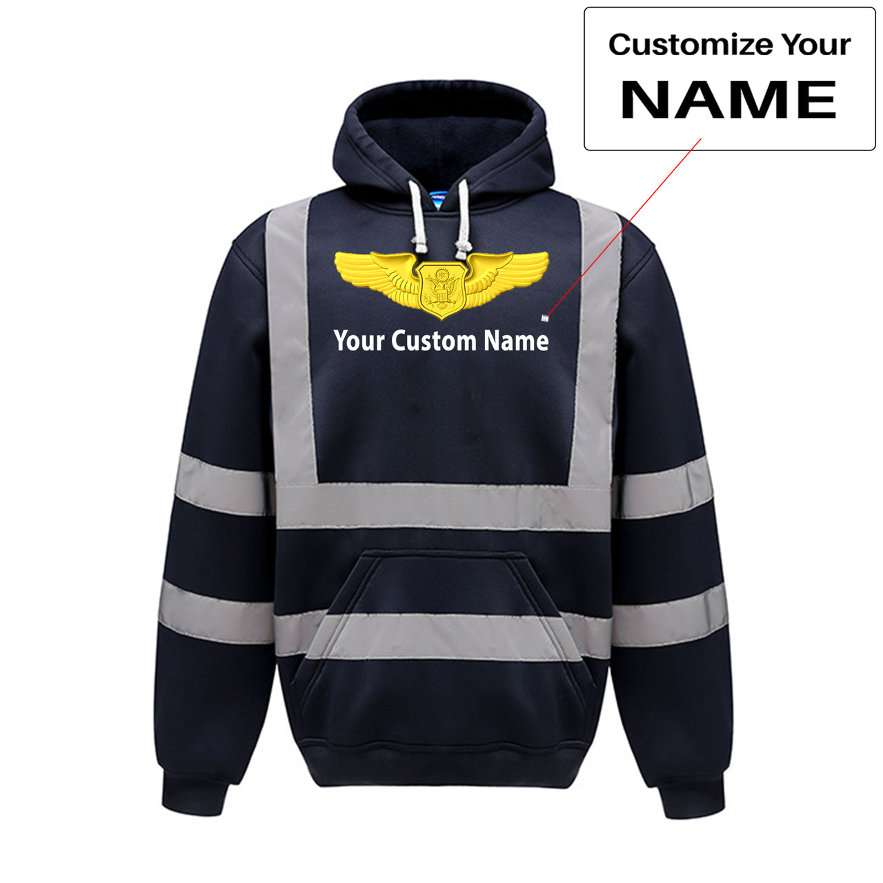 Custom Name (Special US Air Force) Designed Reflective Hoodies