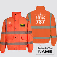 Thumbnail for Boeing 757 & Plane Designed Reflective Winter Jackets