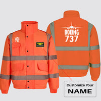 Thumbnail for Boeing 737 & Plane Designed Reflective Winter Jackets