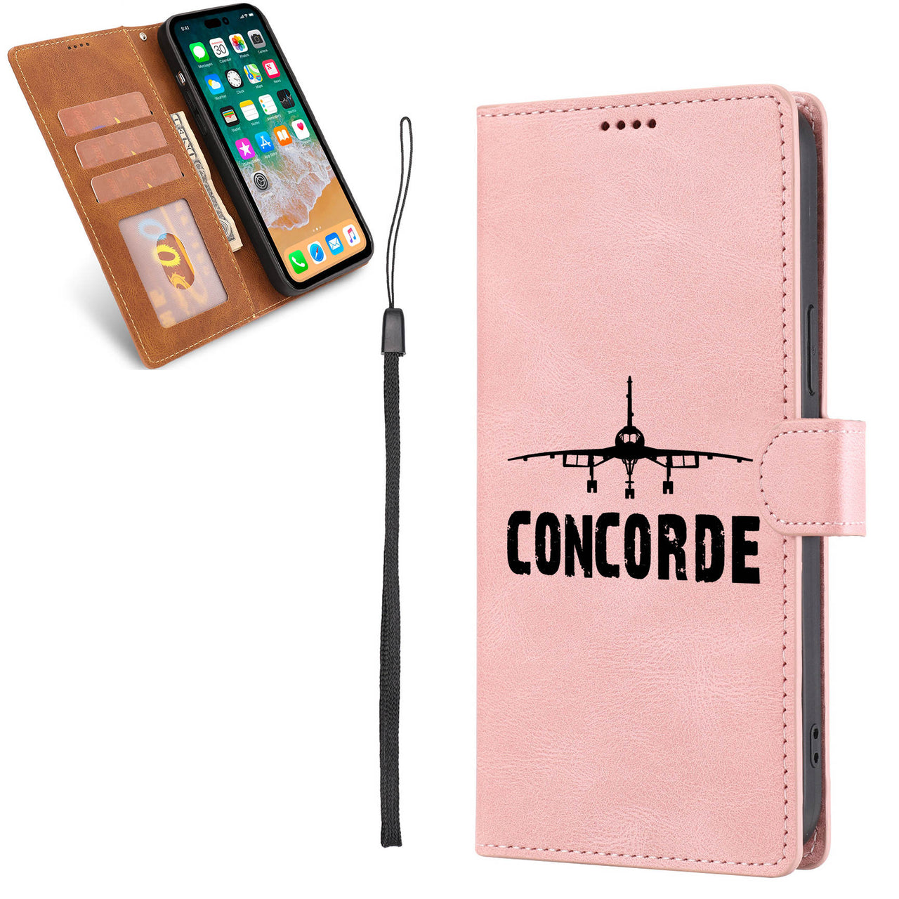 Concorde & Plane Leather Samsung A Cases