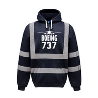 Thumbnail for Boeing 737 & Plane Designed Reflective Hoodies
