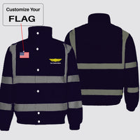 Thumbnail for Custom Flag & Name with (Badge 6) Designed Reflective Winter Jackets