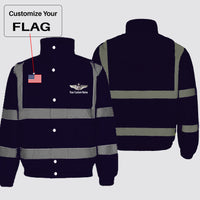 Thumbnail for Custom Flag & Name with (US Air Force & Star) Designed Reflective Winter Jackets