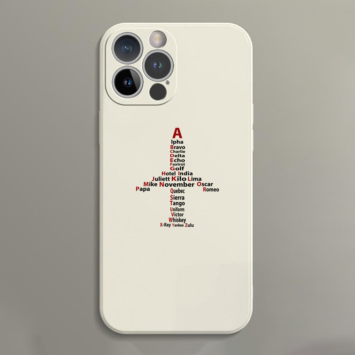Airplane Shape Aviation Alphabet Designed Soft Silicone iPhone Cases