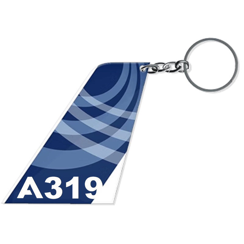 Tail Airbus A319 Designed Key Chains