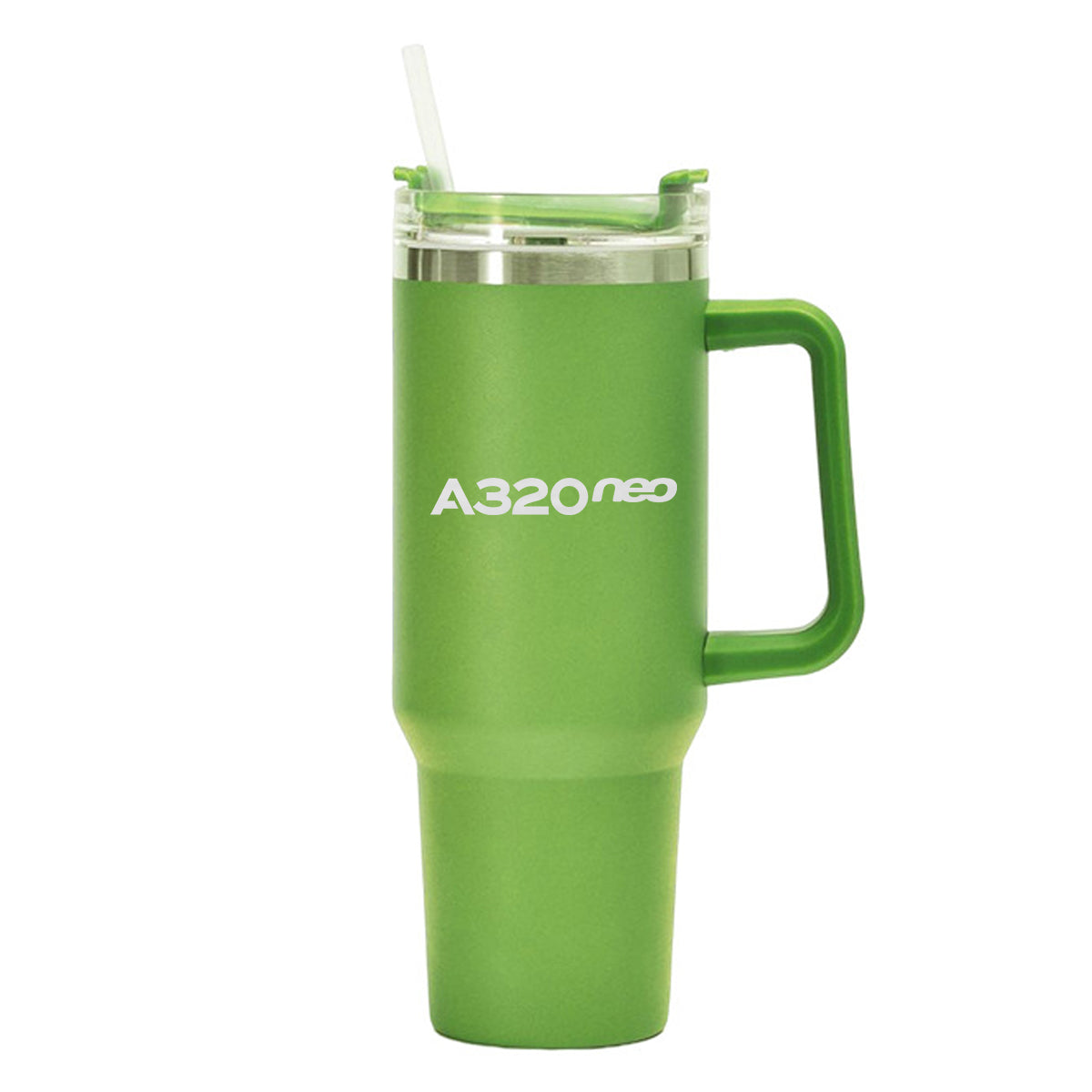A320neo & Text Designed 40oz Stainless Steel Car Mug With Holder