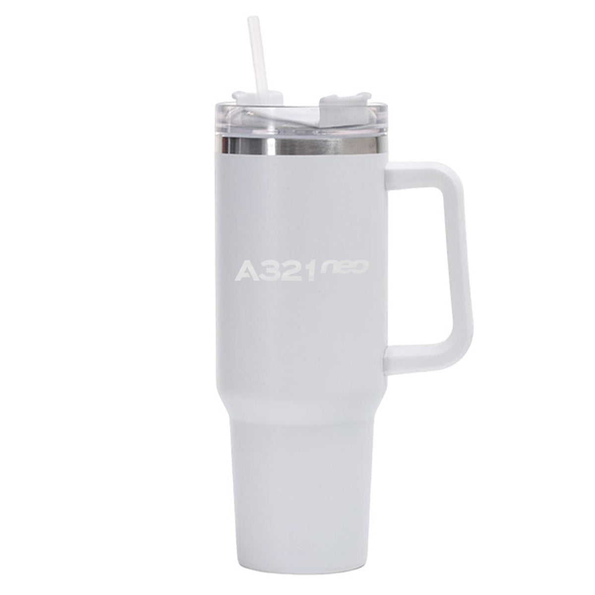 A321neo & Text Designed 40oz Stainless Steel Car Mug With Holder