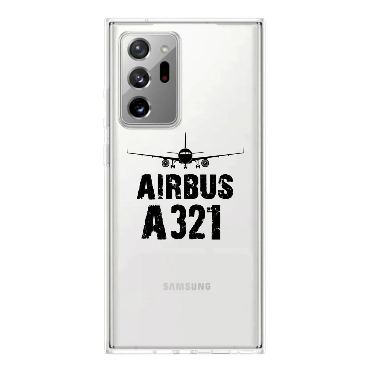 Airbus A321 & Plane Designed Transparent Silicone Samsung S & Note Cases