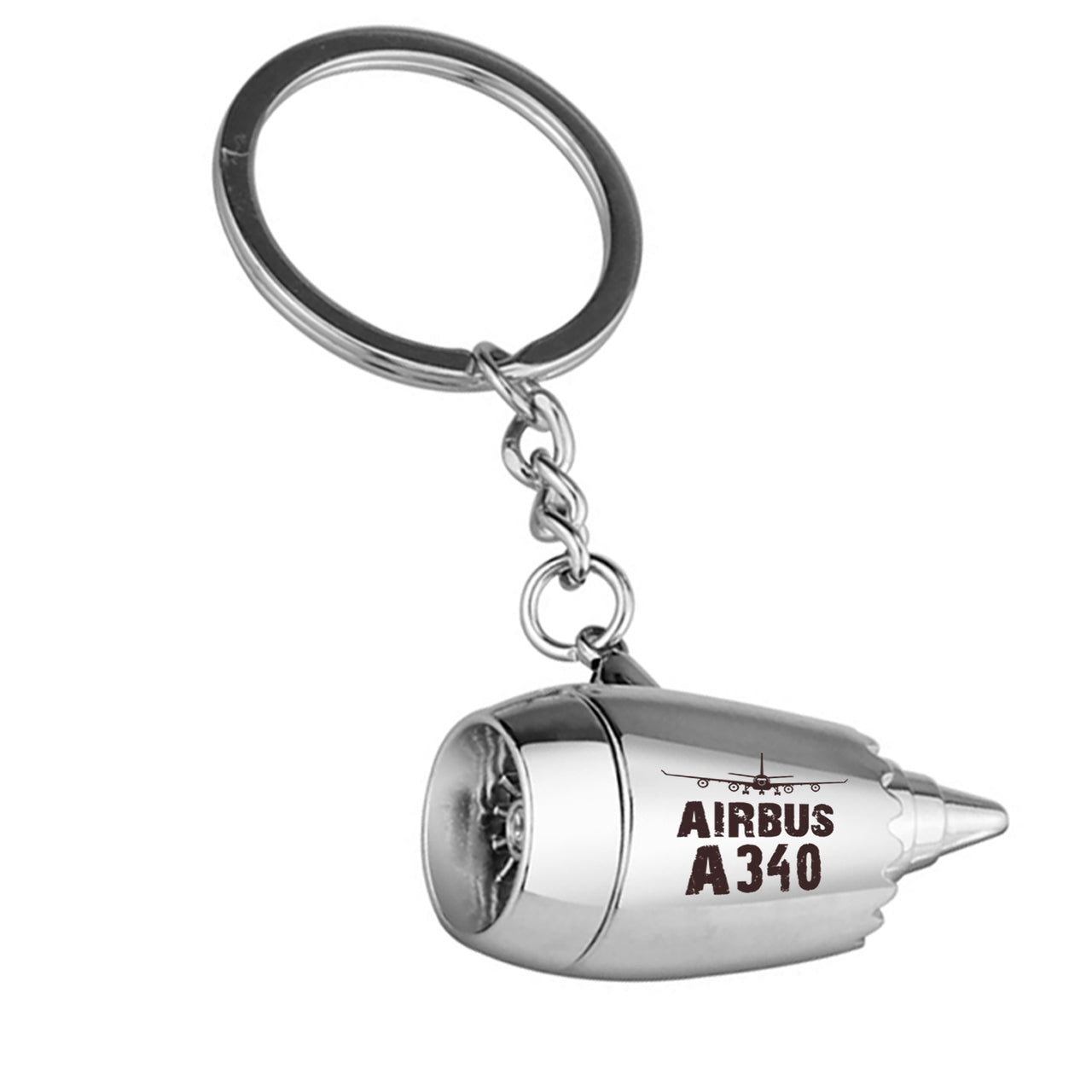 Airbus A340 & Plane Designed Airplane Jet Engine Shaped Key Chain