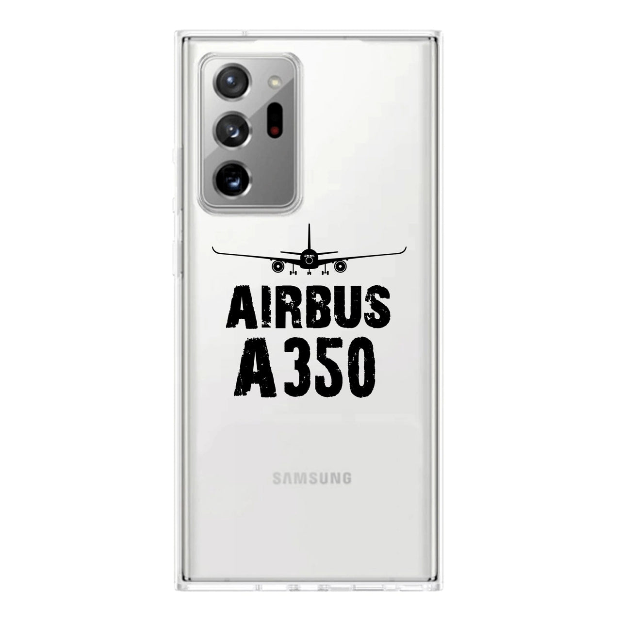 Airbus A350 & Plane Designed Transparent Silicone Samsung S & Note Cases