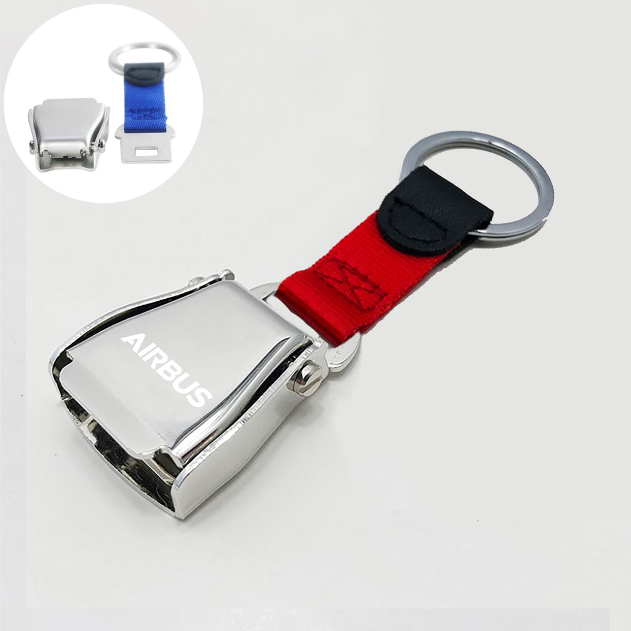 Airbus & Text Designed Airplane Seat Belt Key Chains