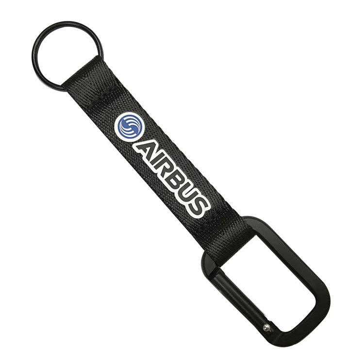 Airbus & Text (Black) Designed Mountaineer Style Key Chains