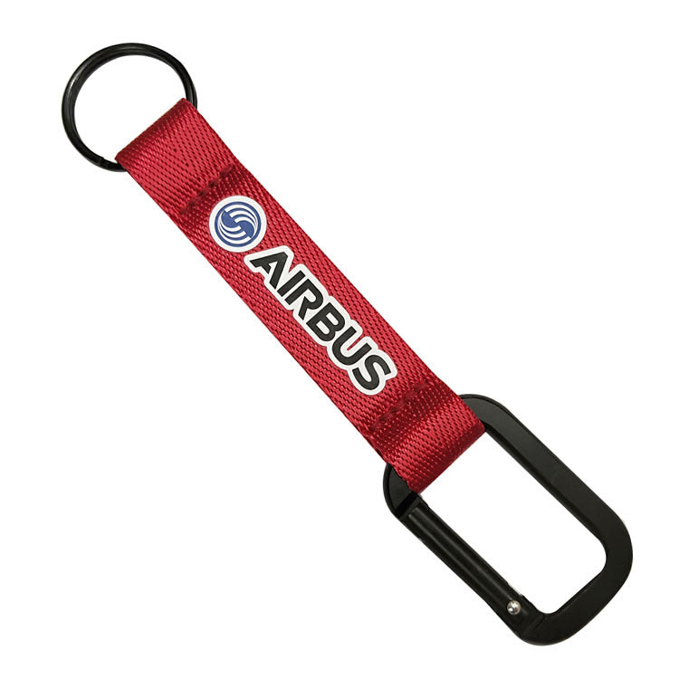 Airbus & Text (Red) Designed Mountaineer Style Key Chains