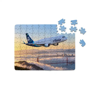 Alaska Airlines Airbus A320-200 San Francisco Bay Morning Printed Puzzles