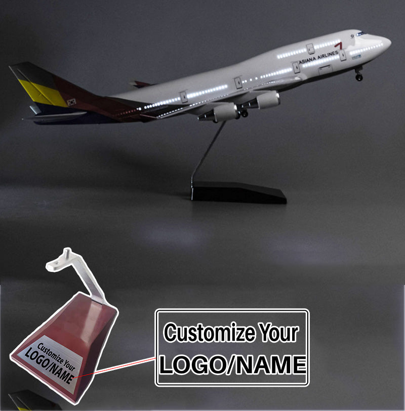 Asiana Airlines Boeing 747 Airplane Model (1/160 Scale - 47CM)