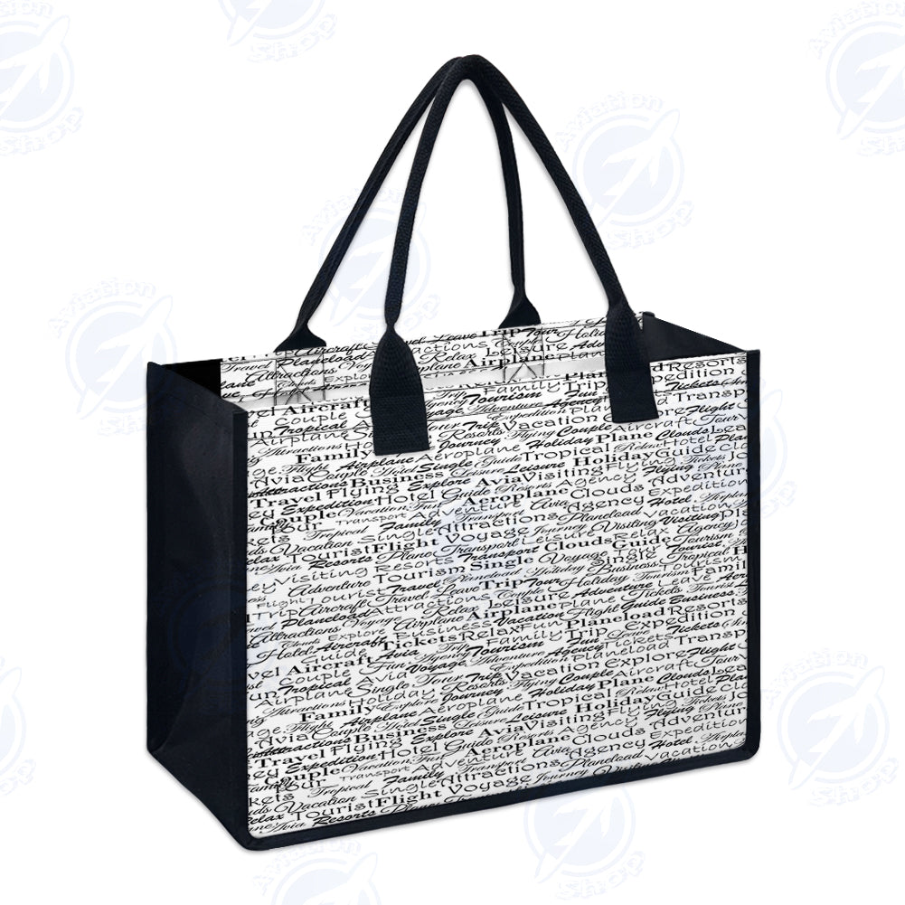 Aviation Lovers Texts Designed Special Canvas Bags