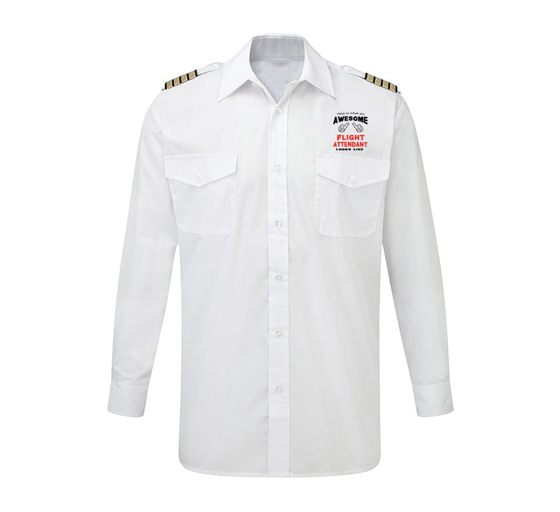 Flight Attendant Designed Long Sleeve Pilot Shirts