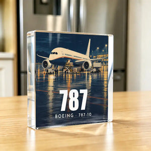 Boeing 787-10 Dreamliner Crystal Ornament