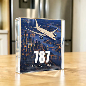 Boeing 787-8 Dreamliner Crystal Ornament