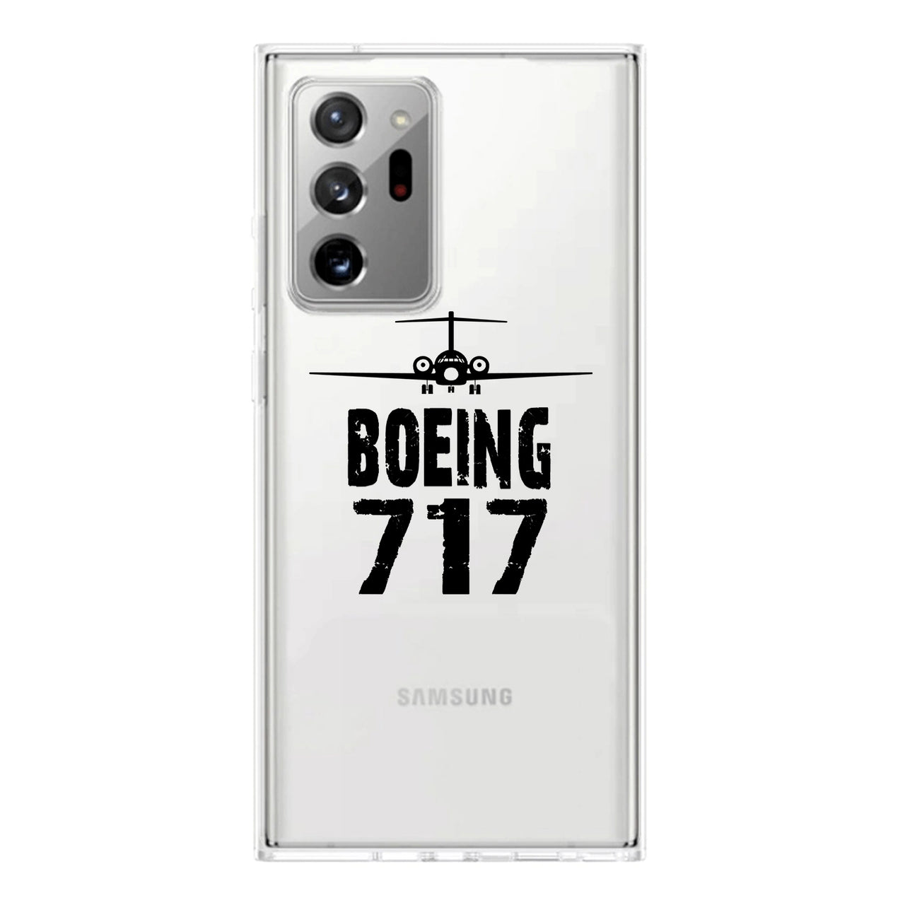 Boeing 717 & Plane Designed Transparent Silicone Samsung S & Note Cases