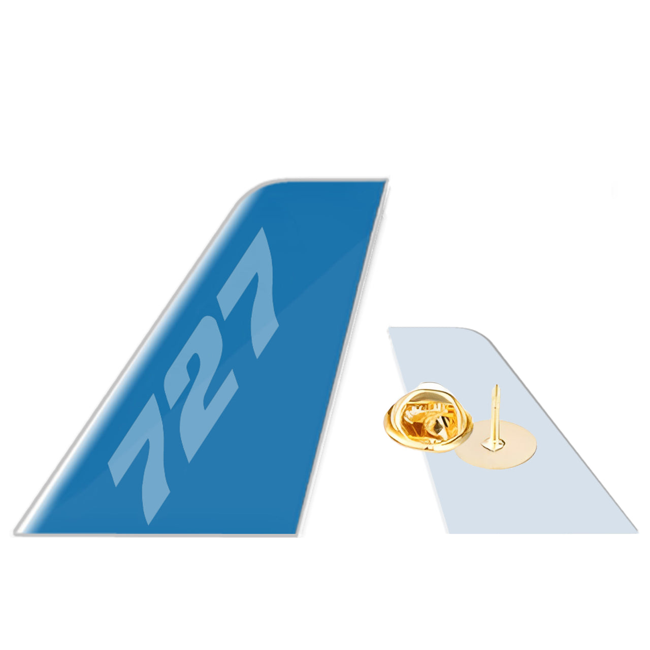 Boeing B727 Designed Tail Shape Badges & Pins