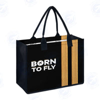 Thumbnail for Born To Fly & Pilot Epaulettes (2 Lines) Designed Special Canvas Bags