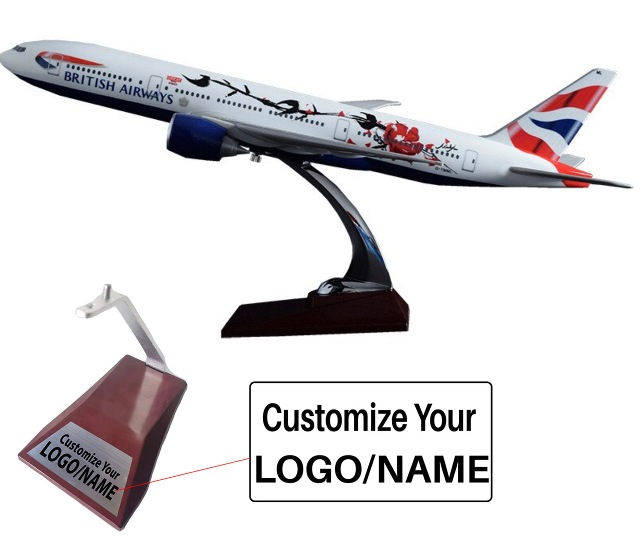 British Airways Boeing 777 Airplane Model (Special) (Handmade 47CM)