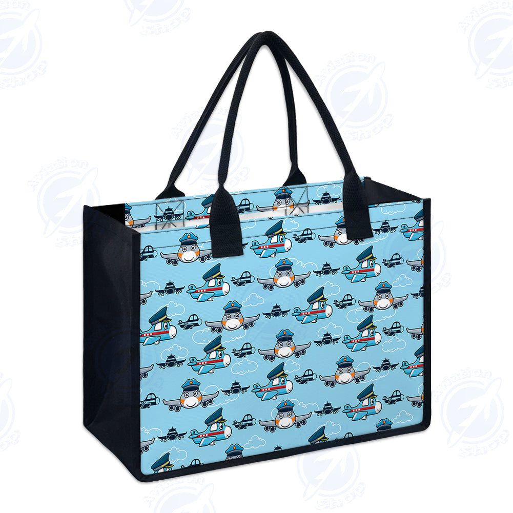 Cartoon & Funny Airplanes Designed Special Canvas Bags