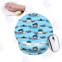 Thumbnail for Cartoon & Funny Airplanes Designed Ergonomic Mouse Pads