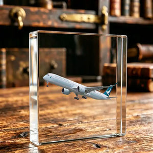 Cathay Pacific Airways Airbus A350 Airplane Crystal Ornament