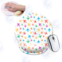 Thumbnail for Cheerful Seamless Airplanes Designed Ergonomic Mouse Pads
