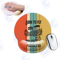 Thumbnail for Colourful Born To Fly Designed Ergonomic Mouse Pads