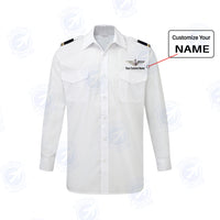 Thumbnail for Custom & Name with EPAULETTES (US Air Force & Star) Designed Long Sleeve Pilot Shirts