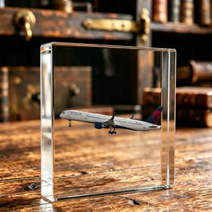 Delta Air Lines Boeing 757 Airplane Crystal Ornament
